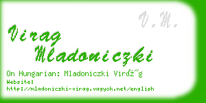 virag mladoniczki business card